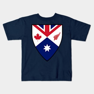 CANZUK: Canada, Australia, New Zealand, United Kingdom (Shield Design) Kids T-Shirt